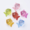 Transparent Acrylic Pendants, Fish, Mixed Color, 33x39.5x26mm, Hole: 3mm, about 45pcs/500g