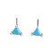 Geometric Triangle Zircon Stud Earrings, Simple and Delicate Daily Accessories.