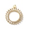 Brass Micro Pave Cubic Zirconia Pendants, Ring, Golden, Clear, 28.5x26.5x3mm, Hole: 4.5x2.5mm