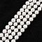 Shell Bead Strands, Imitation Pearl Bead, Grade A, Round, White, 6mm, Hole: 0.5mm, 63~64pcs/strand, 15 inch