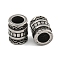 Retro 304 Stainless Steel European Beads, Large Hole Beads, Column, Antique Silver, 10x7mm, Hole: 4.5mm