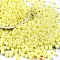 Opaque Acrylic Beads, cube, Yellow, 4x4x4mm, Hole: 1.4mm