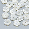 Natural White Shell Beads, Mother of Pearl Shell Beads, Flower, Seashell Color, 8x8x2mm, Hole: 0.8mm