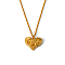304 Stainless Steel Pendant Necklaces for Women, Golden, Heart, 17.72 inch(45cm)