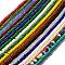 Glass Beads Strands, Rondelle, Mixed Color, 9~10x4.5~5mm, Hole: 2.5~3mm, about 68~71pcs/strand, 14.17~16.14 inch(36~41cm)
