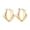 Ion Plating(IP) 304 Stainless Steel Chunky Rhombus Hoop Earrings for Women, Golden, 25x22mm, Pin: 0.8mm