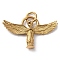Ion Plating(IP) 304 Stainless Steel Pendants, with Jump Ring, Praying Angel Charm, Golden, 28x44.5x7mm, Hole: 6.8mm