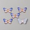 Gradient Printed Acrylic Pendans, Butterfly Charm, Royal Blue, 18.5x32x4.5mm, Hole: 1.2mm