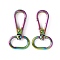 Rainbow Color Alloy Swivel Clasps, for DIY Bag Strap, 48x25x6mm, Hole: 19.5x10mm