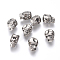 Alloy European Beads, Large Hole Beads, Skull, Gunmetal, 11.5x7x9.5mm, Hole: 4mm