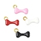 304 Stainless Steel Enamel Pendants, Bone, Ion Plating(IP), Mixed Color, 10x16x3.5mm, Hole: 2mm
