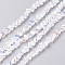 Electroplate Glass Bead Strands, AB Color Plated, Faceted, Triangle, Clear, 3~3.5x2~3x2~3mm, Hole: 0.7mm, about 144pcs/strand, 11 inch