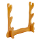 3-Tier Wood Sword Display Stands, Goldenrod, 6.4x23x21cm