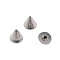 201 Stainless Steel Ear Nuts, Earring Backs, Cone, Stainless Steel Color, 5x5mm, Hole: 0.9mm