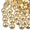 CCB Plastic Bead Cap Pendant Bails, for Globe Glass Bubble Cover Pendant Making, Light Gold, 9x6.5mm, Hole: 2mm
