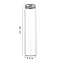 Column Glass Screw Top Bead Storage Tubes, Clear Glass Bottles with Aluminum Lips, Silver, 4.7x20cm, Capacity: 260ml(8.79fl. oz)