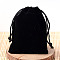 Rectangle Velvet Pouches, Gift Bags, Black, 15x10cm