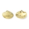 304 Stainless Steel Charms, Shell Shape Charms, Real 14K Gold Plated, 6.5x8x2mm, Hole: 0.6mm