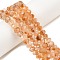 Heated Natural Citrine Beads Strands, Rondelle, Faceted, 8~8.5x5~6mm, Hole: 1mm, about 68~76pcs/strand, 14.96~15.35''(38~39cm)