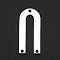 Tarnish Resistant 201 Stainless Steel Arch Chandelier Components Links, 3 Hole Links, Laser Cut, U Shape, Stainless Steel Color, 26x12x1mm, Hole: 1.6mm