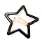 Star Alloy Enamel Snap Hair Clips, Hair Accessorise for Girls, Light Gold, Black, 58x59x4mm