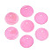 Spray Painted Natural Capiz Shell Disc Charms, Hot Pink, 15x0.5~1mm, Hole: 1.2~1.5mm