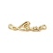 Brass Word Love Connector Charms, Cadmium Free & Lead Free, Long-Lasting Plated, Rack Plating, Real 18K Gold Plated, 5.5x22x1.5mm, Hole: 1.4mm and 1.5mm