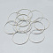 925 Sterling Silver Earring Hoop, with 925 Stamp, Silver, 40mm, Pin: 0.7mm