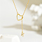 Simple S925 Silver Heart Alphabet Pendant Necklace for Women