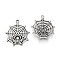 Tibetan Style Alloy Spider & Web Pendants, Cadmium Free & Lead Free, Antique Silver, 30x27x6mm, Hole: 2mm