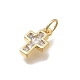 Латунные микро проложить кубического циркония подвески KK-D431-069G-2