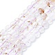 Нити бусин из натурального рутилированного кварца G-K245-A04-02-1