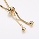 Регулируемые латунные браслеты из микропаве из циркония и боло BJEW-F302-02G-4