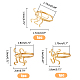 3 шт. 3 стиля латунной регулируемой фурнитуры для колец FIND-FI0001-06G-2