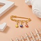 Стойка покрытие латунь эмаль обереги от сглаза английская булавка брошь&nbsp;JEWB-BR00091-5