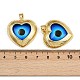 Подвески из латунного стекла с темой глаз KK-L244-03G-02-3