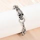 Браслеты-цепочки с черепами из нержавеющей стали 201 толщиной 9 мм для мужчин и женщин BJEW-B143-07ASP-1
