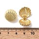 Серьги-кольца из латуни в форме ракушки EJEW-Z149-01G-5