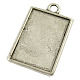 Тибетском стиле сеттинги прямоугольник подвеска кабошон X-LF1598Y-1