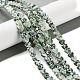 Натуральные зеленые пятна яшмовых нитей G-M403-A22-02-2