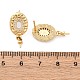Фурнитура для серег-гвоздиков из латунных ракушек с микропаве из кубического циркония KK-D363-10G-3