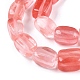 Вишневого кварца стеклянные бусы пряди G-T138-100-3