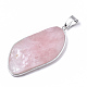 Природного розового кварца подвески G-R461-17E-3