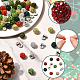 Рождественская тема 84 шт. 7 цвета ручной работы из полимерной глины со стразами круглые бусины RB-PA0001-06-4