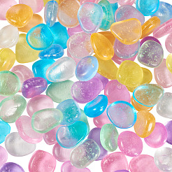 100 шт светящиеся прозрачные кабошоны из смолы RESI-TAC0011-79