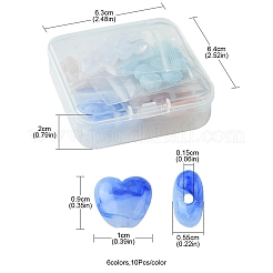 60шт 6 цвета непрозрачные акриловые бусины MACR-FS0001-69