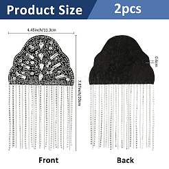 2 шт. фетровые эполеты со стразами&nbsp;AJEW-FH0006-66B