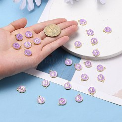 Буквица a ~ z алфавит эмалевые брелоки ENAM-Q437-10