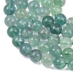 Естественный зеленый флюорит бисер нитей&nbsp;G-K340-A03-10mm-01