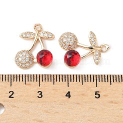 Подвески из латуни и стекла с микропаве из кубических цирконий&nbsp;KK-S532-07KCG